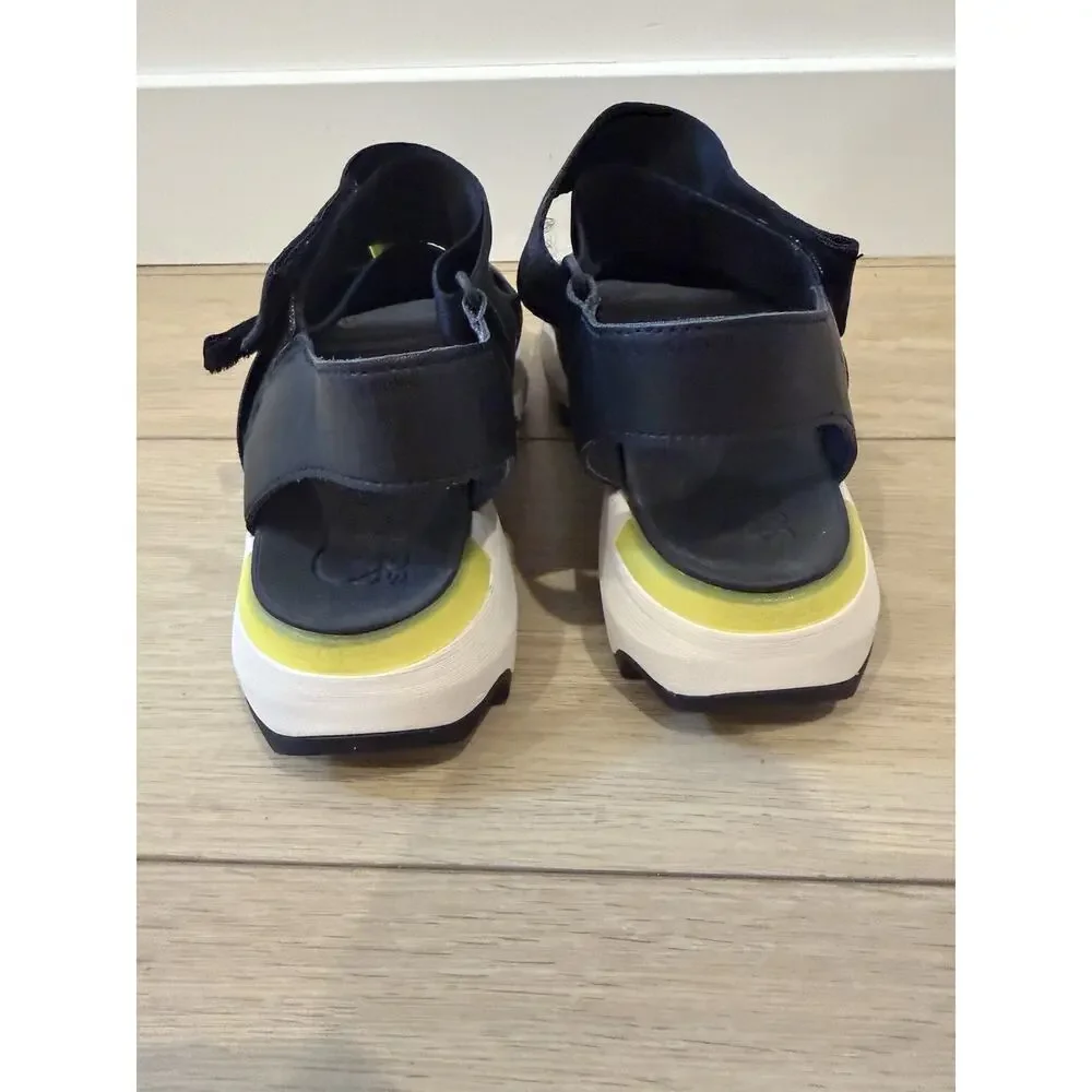 Sorel Kinetic Impact Sandal Black Neon Leather Breathable Open Shoes 7.5